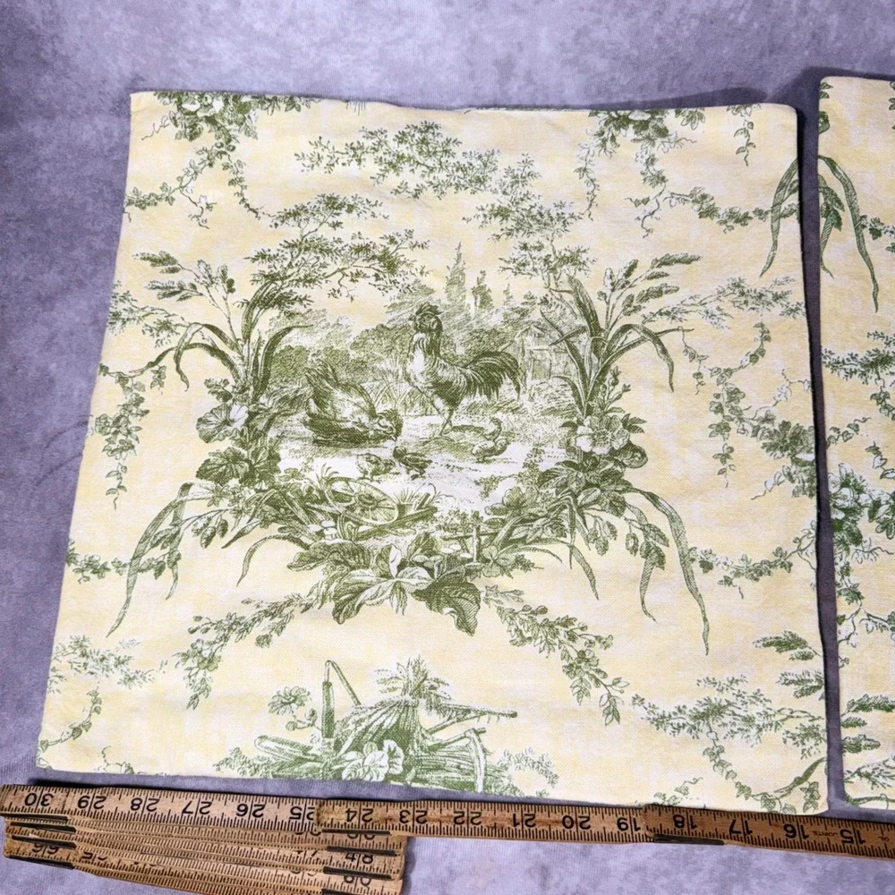 Waverly Lauren Hancock La Petite Ferme Toile 3pc Set Pillow Shams & Sofa Cover